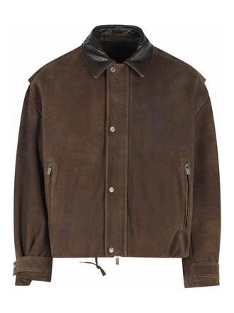 Salvatore Santoro Oversized Brown Suede Jacket