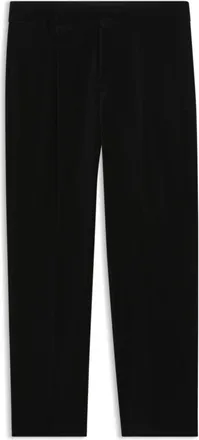 HUGO BOSS Modern-fit pants in cotton velvet with pleated front