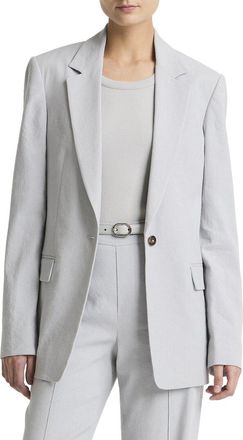 Vince Linen-Blend Single Breasted Blazer