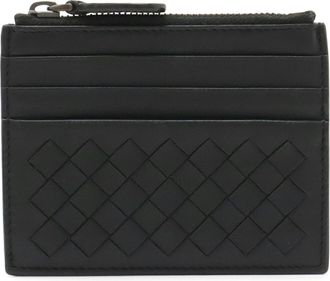 Bottega Veneta Black Intrecciato Coin Purse/Coin Case (Pre-Owned)