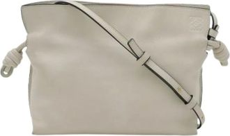 Loewe Pre-owned Cross Body Bags, female, Beige, Size: ONE SIZE Pre-owned Nappa Leather Clutch Bag