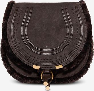 Chloé Wildleder-Schultertasche mit Ziernähten Marcie