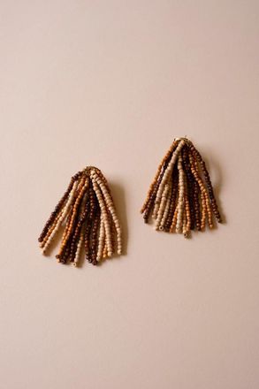 Kalalou Mango Wood Beaded Earrings