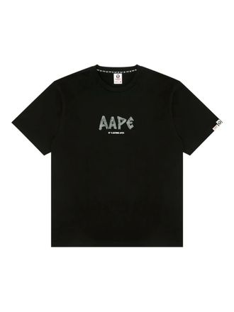 Aape By A Bathing Ape AAPE logo-print T-shirt - men - Cotton - S - Black