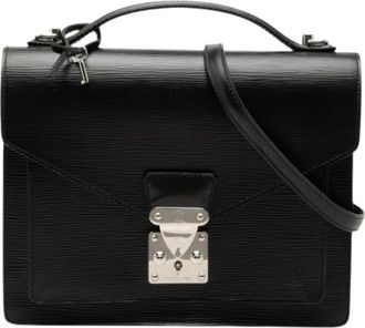 Louis Vuitton Pre-owned Monceau - Dames - Vintage Handtas - Zwart - ONE Size - Leer - Vintage