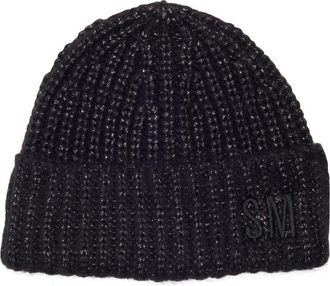 Steve Madden Marled Knit Cuffed Beanie in Black at Nordstrom Rack