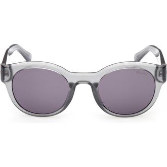 Guess Round Sunglasses in Grey/Violet at Nordstrom Rack