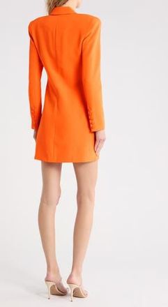 L'agence Marlee Long Sleeve Mini Blazer Dress in Glow Orange at Nordstrom Rack, Size 14