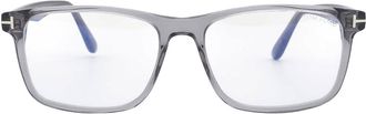 Tom Ford Blue Light Block Rectangular Mens Eyeglasses FT5752-B 020 55