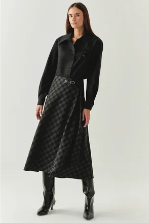 Exquise Scarlette A Line Skirt in Anthracite at Nordstrom, Size Xx-Large