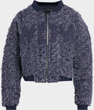 Who Decides War by Ev Bravado Mens Husk Distressed Bomber Jacket