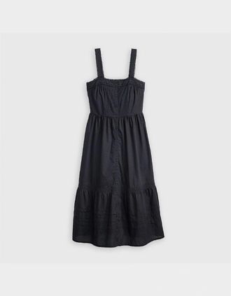 Levi's Womens Cici Square Neck Sleeveless Midi Dress - Grey - Size: 14