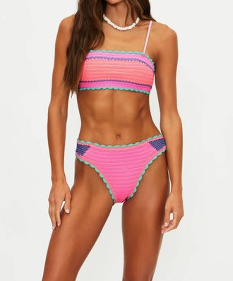 Beach Riot Maisy Bikini Bottom In Sea Breeze Crochet