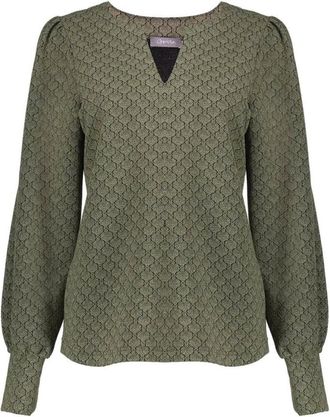 Geisha Dames, Blouses & Shirts, Groen, Maat: L Viscose