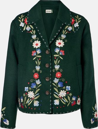 Rixo Jude embroidered wool-blend jacket