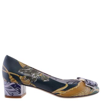 Ferragamo Ferragamo Vara Bow Floral Pumps