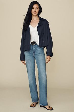 Good American Soft Tech Good True High-Rise Straight-Leg Jeans