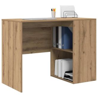 Berkfield Home Durable Writing Desk Artisan oak Chipboard Medium Sleek Writing Desk in Brown