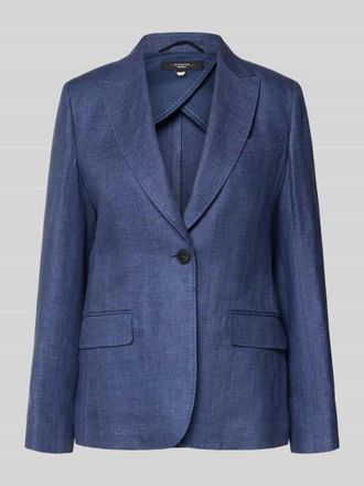Max Mara Shaped Fit Blazer aus reinem Leinen Modell NALUT in Dunkelblau, Gr&ouml;&szlig;e 34
