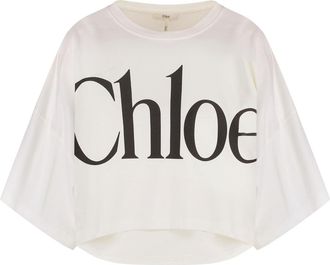 Chloé Logo Detail Cropped T-shirt