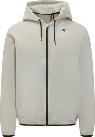 K-Way Beige Solid Hood Jacket