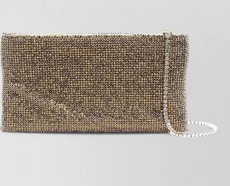 Benedetta Bruzziches crystal-embellished mesh clutch bag