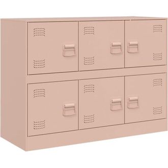 vidaXL Aparador De Acero Rosa 99x39x73 Cm Vidaxl