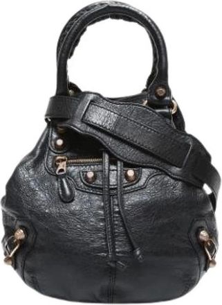 Balenciaga Pre-owned Handbags, female, Black, Size: ONE SIZE Pre-owned Giant Shoulder Bag