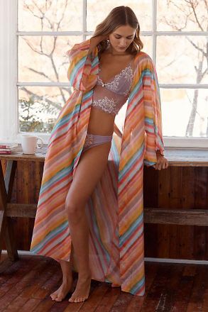 Papinelle Sleepwear Cotton Sophie Stripe Robe