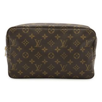 Louis Vuitton Brown Monogram White Monogram Clutch Bag Pouch (Pre-Owned)