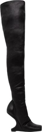 Rick Owens High Boots - Dames - Over de knie laarzen - Zwart - 37 EU - Schoenen