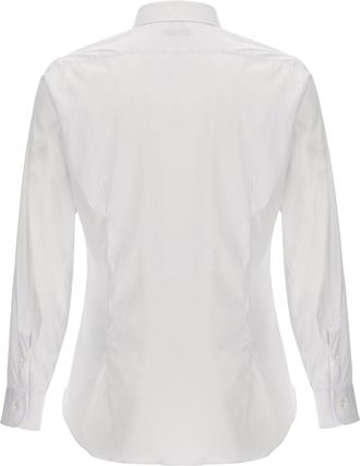 Barba Stretch Cotton Poplin Shirt - White