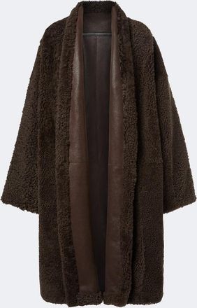 Tom Ford Leather-trimmed reversible cashmere coat