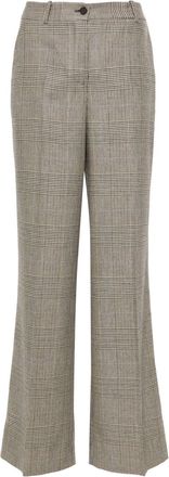 P.A.R.O.S.H. checked flared trousers - women - Wool/Viscose - L - Neutrals
