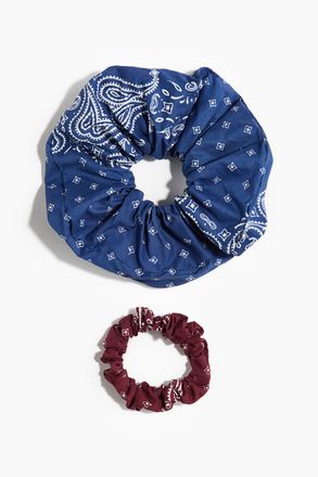 H&M 2er-Pack Baumwoll-Scrunchies - Blue