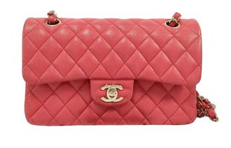 Chanel Pink Caviar Small Double Quilted Flap Bag