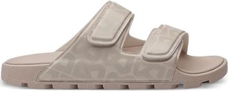 Bogner logo-pattern strapped slides - Neutrals