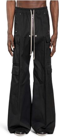 Rick Owens Cargobelas Broeken - Heren - Wijde Broeken - Zwart - L - Katoen - Broeken