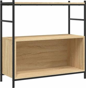 vidaXL Vidaxl - Estantería hierro madera ingeniería roble Sonoma 80x30x78,5 cm