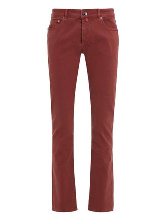 Moorer five-pockets jeans - men - Denim - 33 - Red