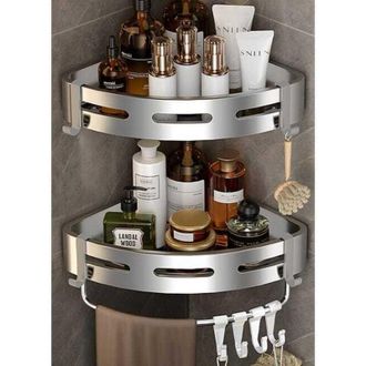 OEM Estante Esquinero Para Ducha, Paquete De 2, Estante De Ba&ntilde;o De Pared Con Adhesivo, Organizador De Almacenamiento Para Ba&ntilde;o, Dormitorio Y Cocina -crezu