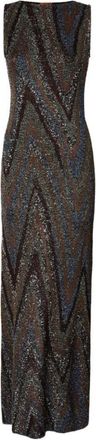Missoni Multicolor Crew Neck Maxi Dress