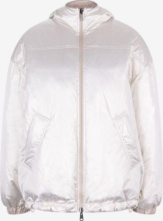 Brunello Cucinelli Wendbare Daunenjacke mit Monile-Kapuze