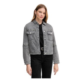 Gaud&igrave; Dames, Jassen, Grijs, Maat: XS Denim