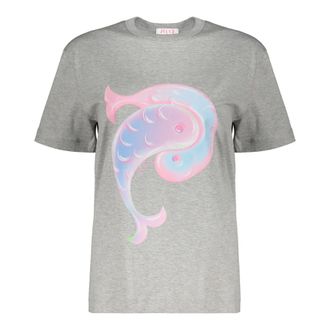 Pucci T-Shirts, female, Gray, Size: XS Cotton T-shirt