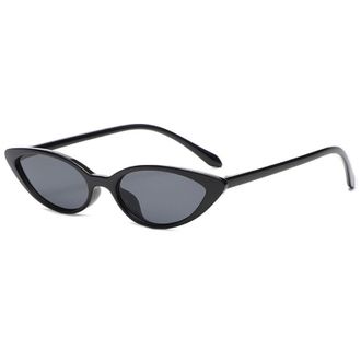 Generic Fashionable Mens And Womens Small Frame Sunglasses Polarized Outdoor Driving Beach Vacation Party Decorative Sun Glasses(Black)