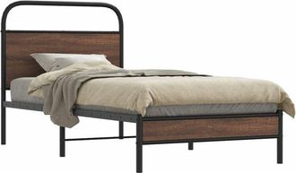 vidaXL Giroletto senza Materasso Rovere Marrone 90x200cm in Truciolato - Vidaxl