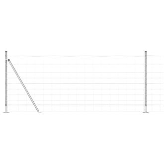 Berkfield Home Field Fence 1x25 m Galvanised Steel in Silver