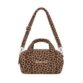 Repetto Mini Duffle Bag met Luipaardprint - Dames - Tassen - Bruin - Maat: ONE Size Zijde