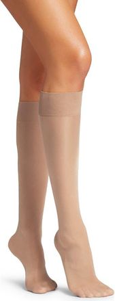 Wolford Satin Touch Knee High Socks in Cosmetic at Nordstrom, Size Medium